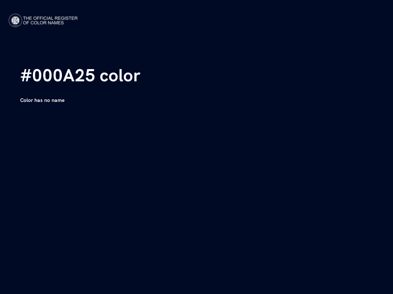#000A25 color image