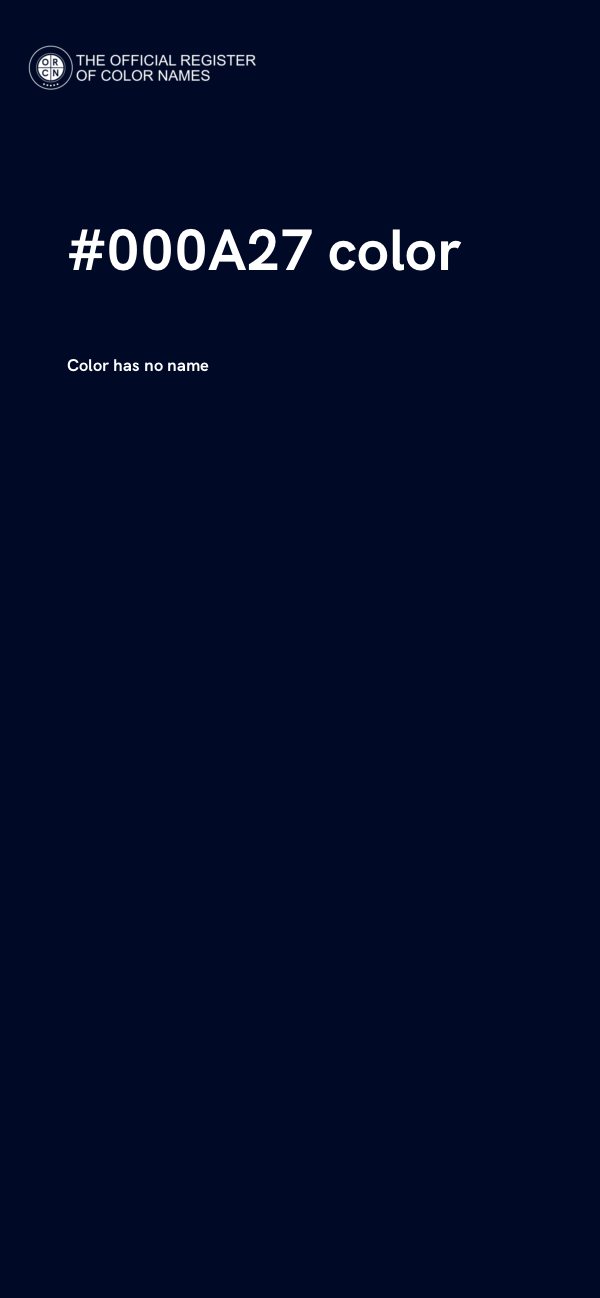 #000A27 color image