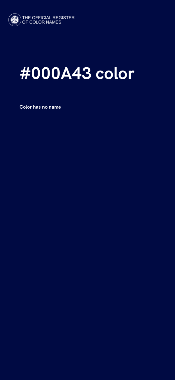 #000A43 color image