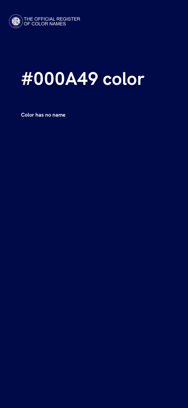 #000A49 color image