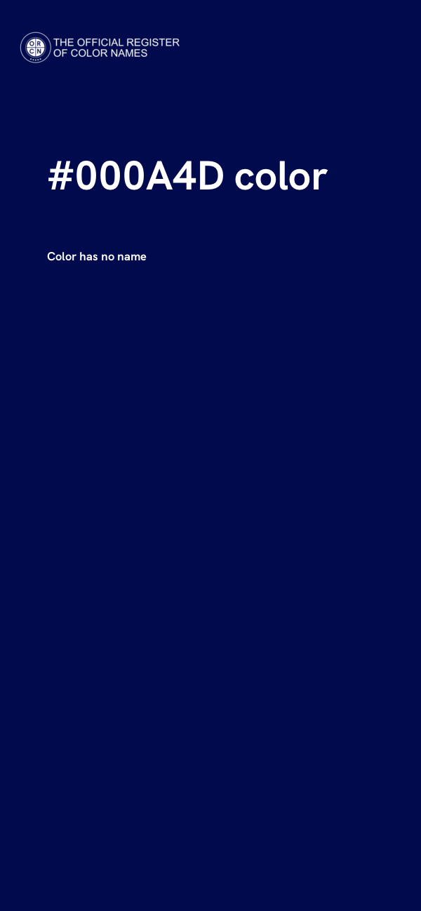 #000A4D color image
