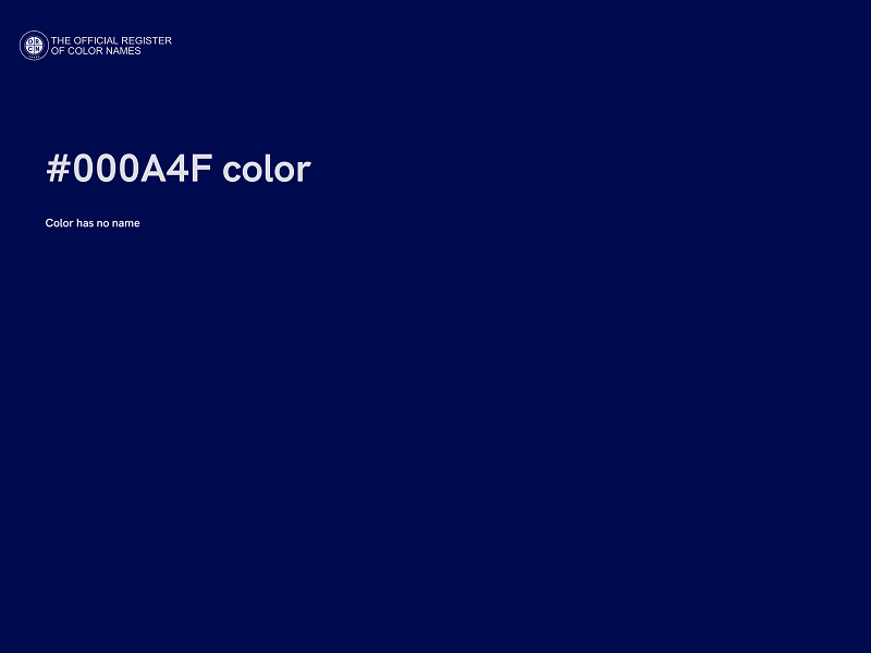 #000A4F color image