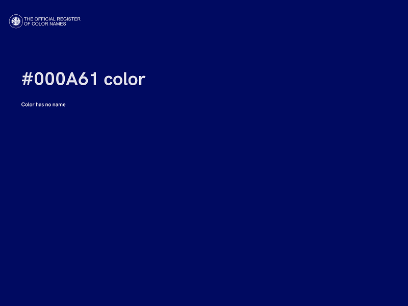 #000A61 color image