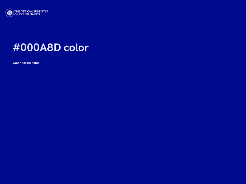 #000A8D color image