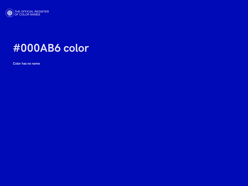 #000AB6 color image