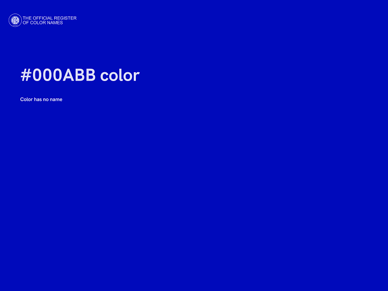 #000ABB color image