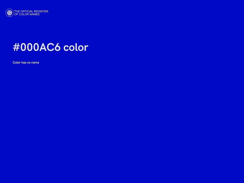 #000AC6 color image