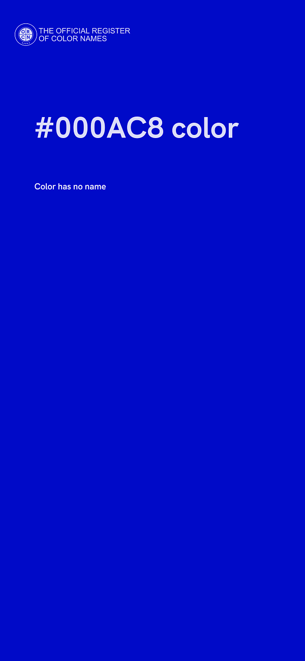 #000AC8 color image
