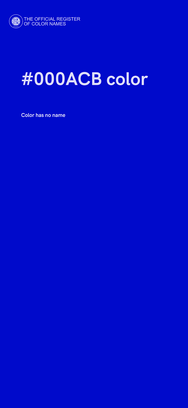 #000ACB color image