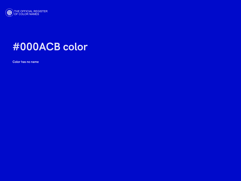 #000ACB color image