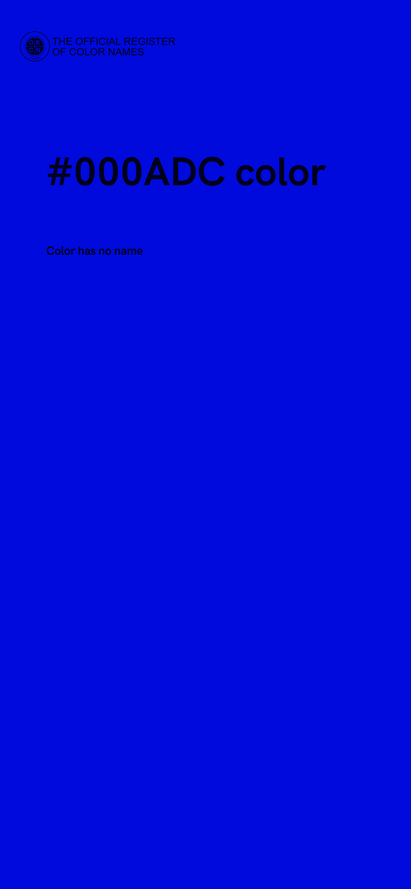 #000ADC color image