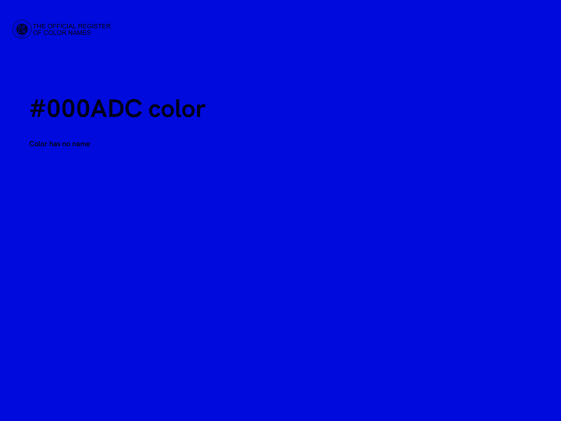 #000ADC color image