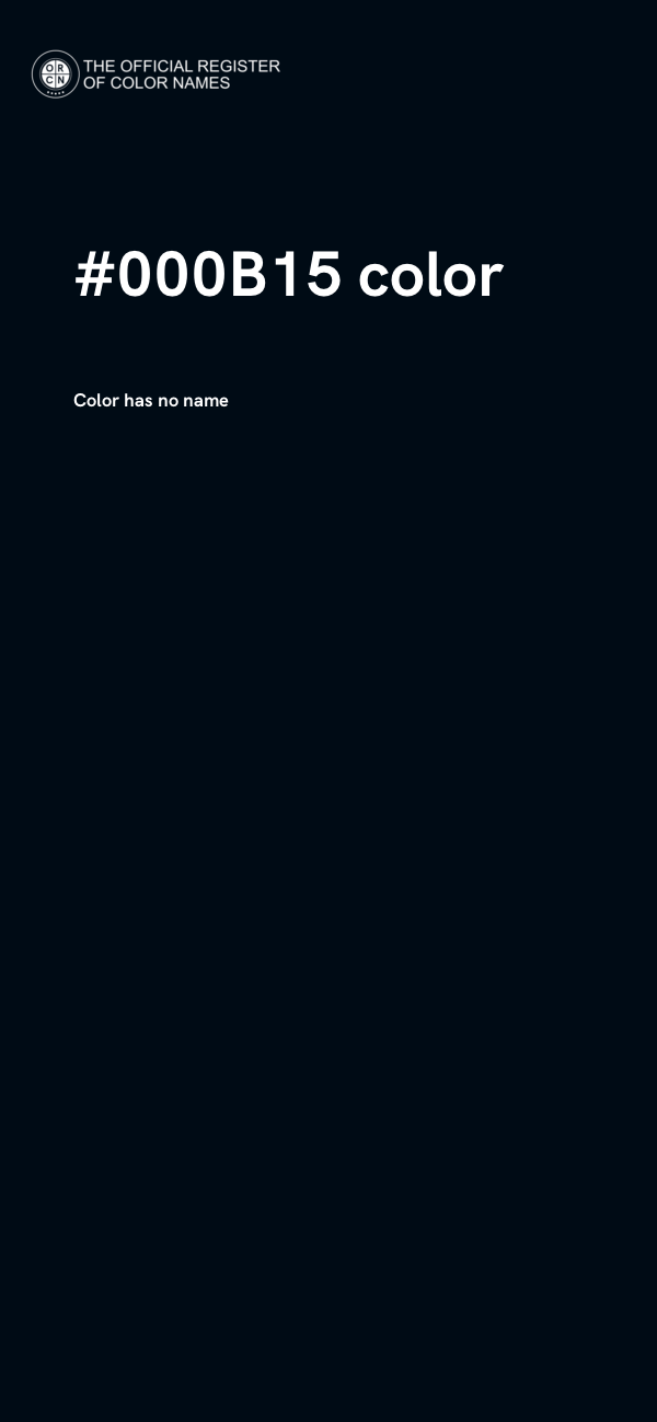 #000B15 color image