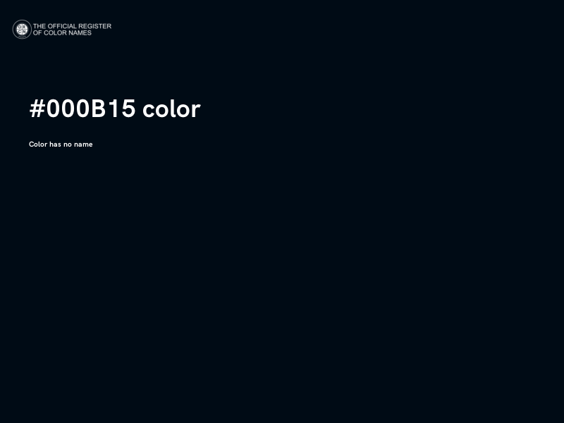 #000B15 color image