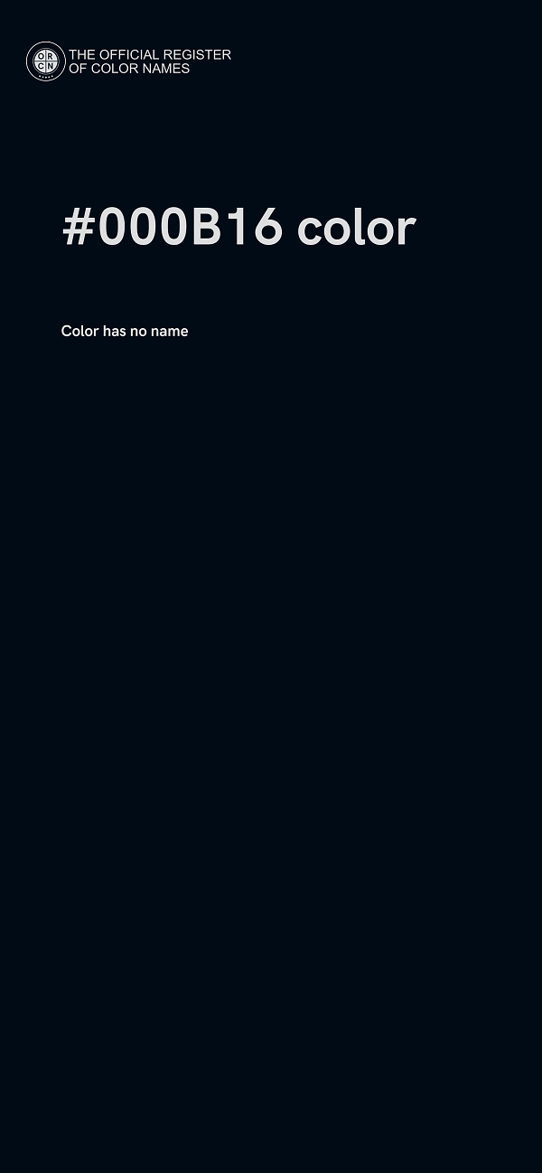 #000B16 color image
