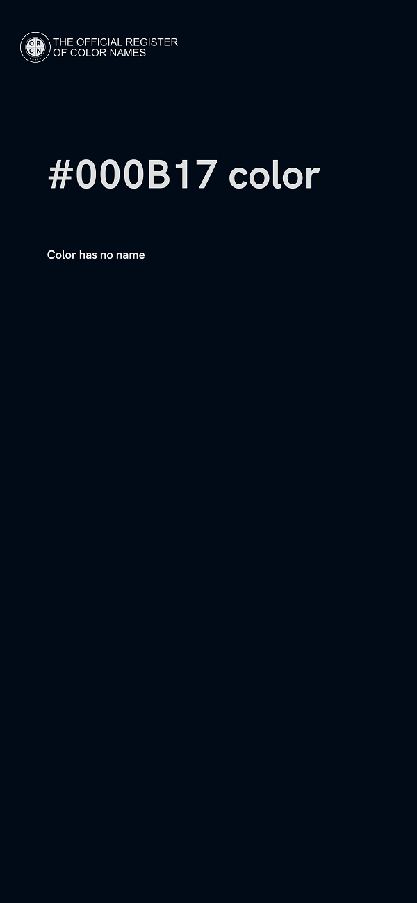 #000B17 color image