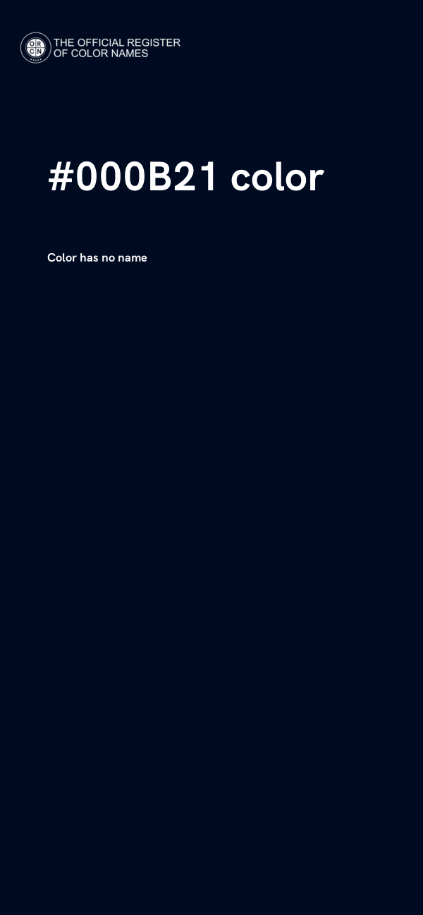 #000B21 color image