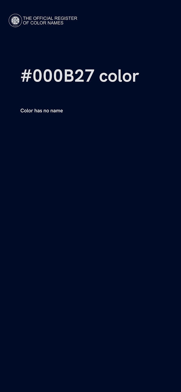 #000B27 color image