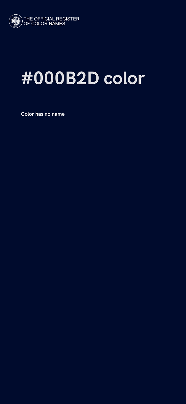 #000B2D color image