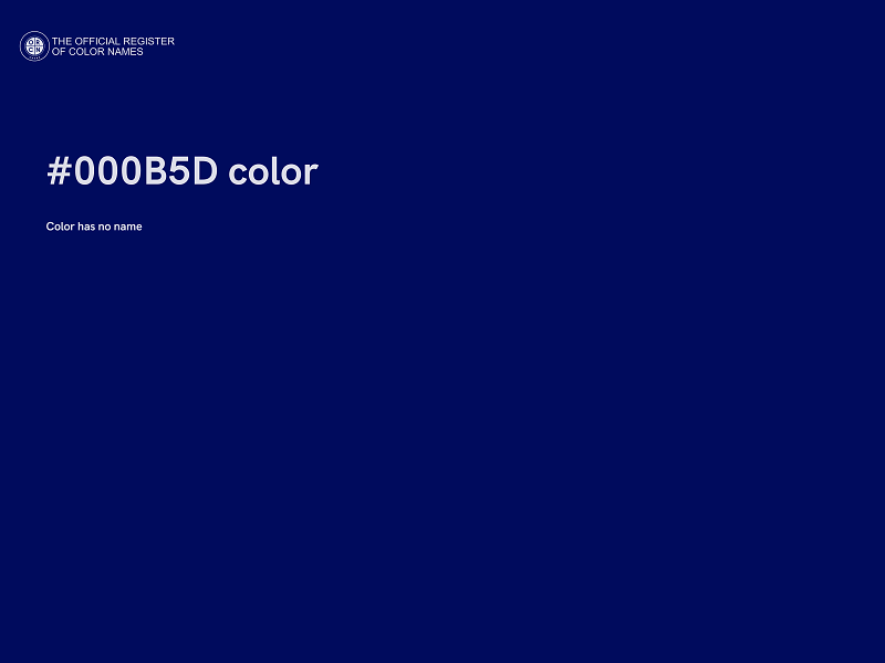 #000B5D color image