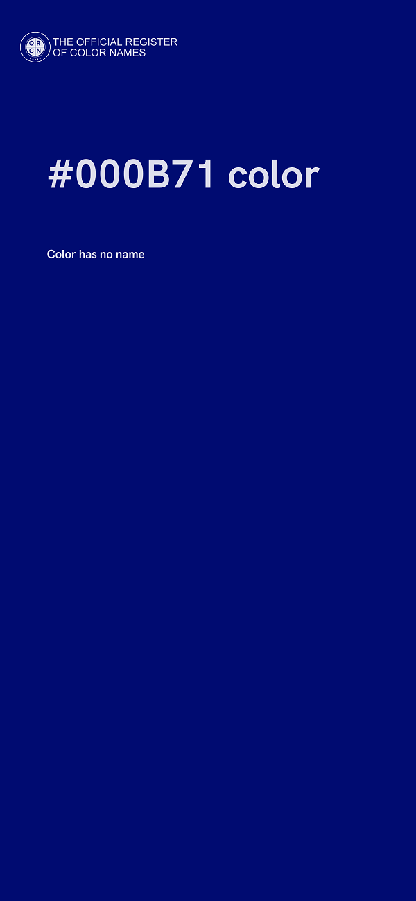#000B71 color image