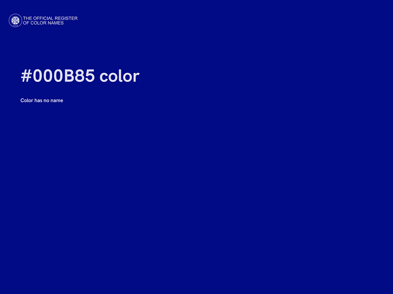 #000B85 color image