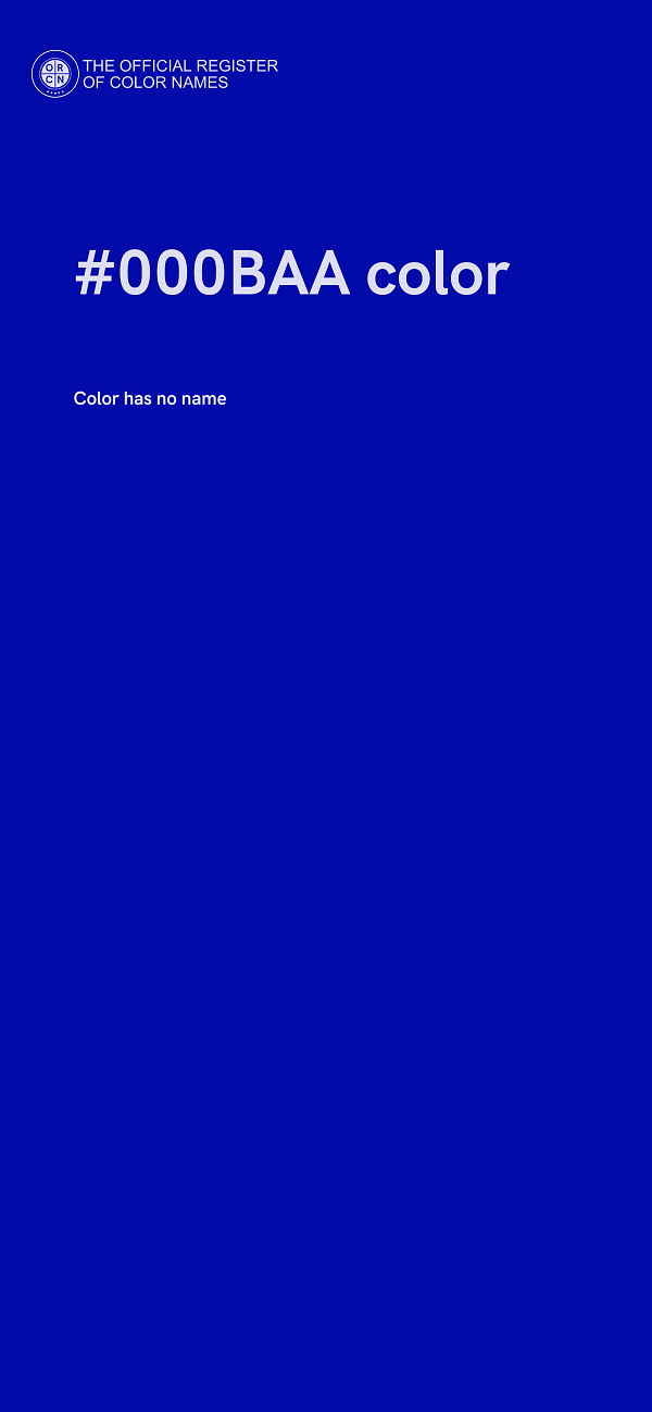 #000BAA color image