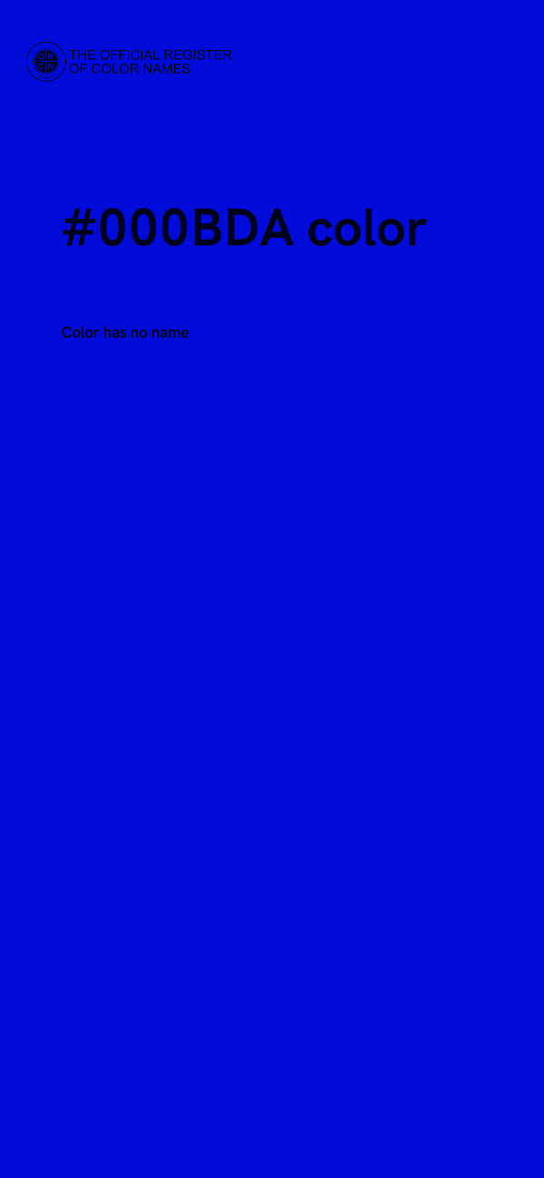 #000BDA color image