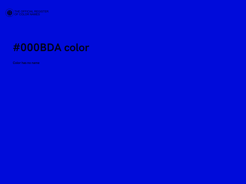 #000BDA color image