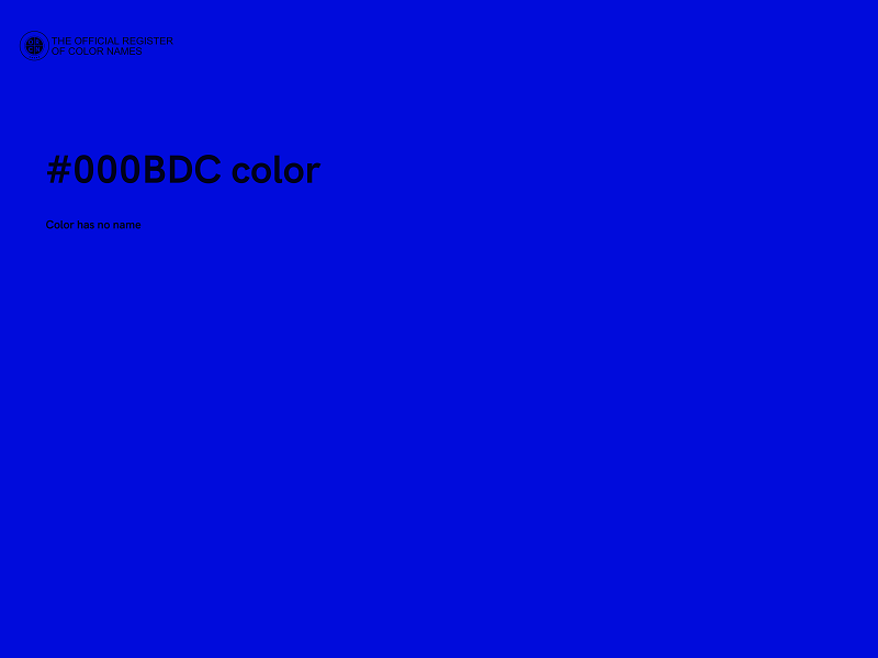 #000BDC color image