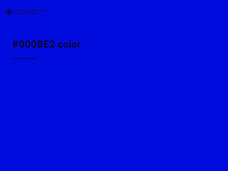 #000BE2 color image