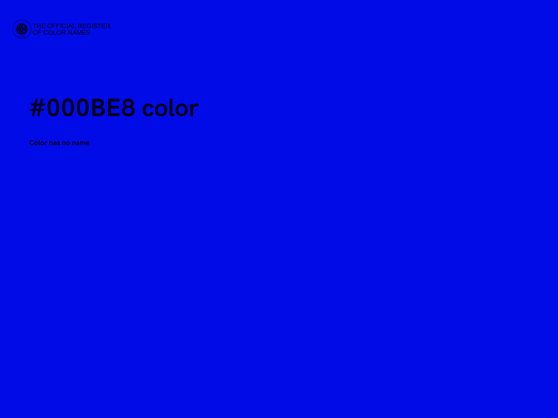 #000BE8 color image