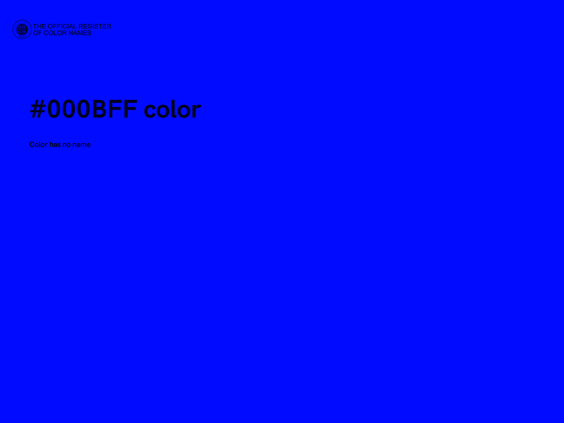 #000BFF color image