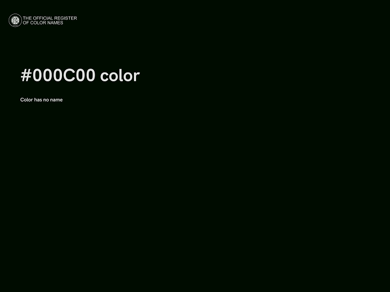 #000C00 color image