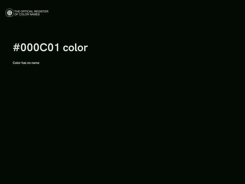 #000C01 color image