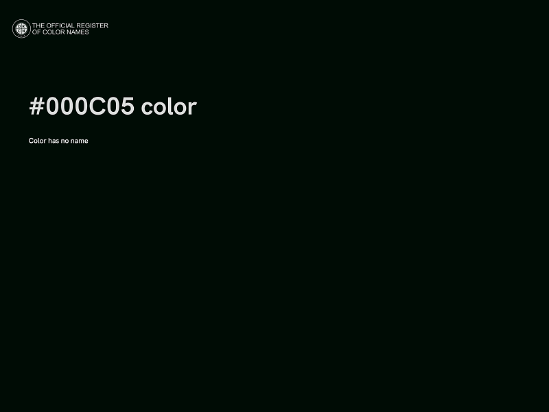 #000C05 color image