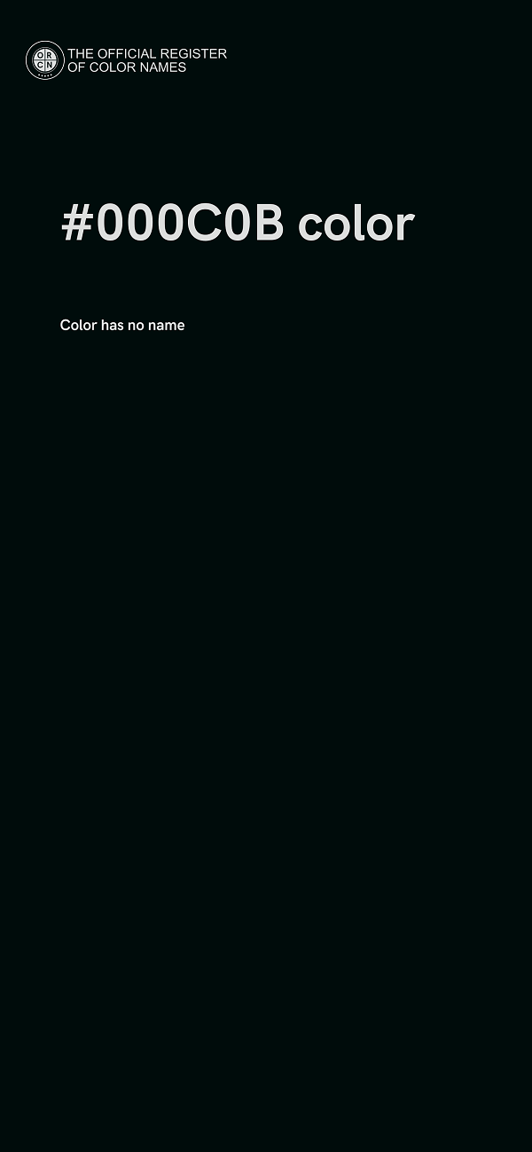 #000C0B color image