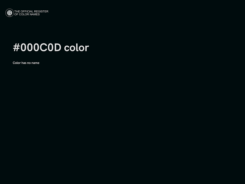 #000C0D color image