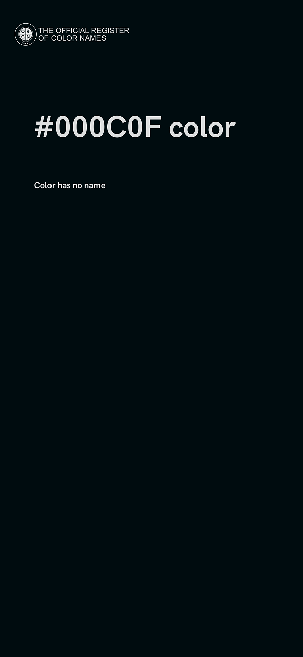 #000C0F color image