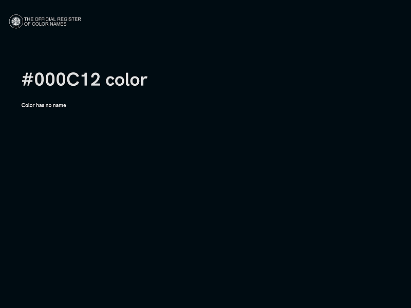 #000C12 color image