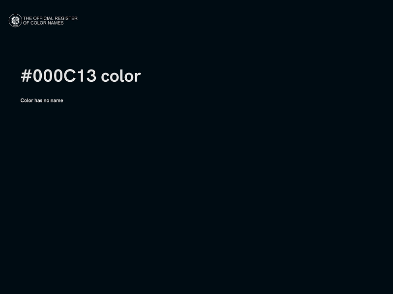 #000C13 color image