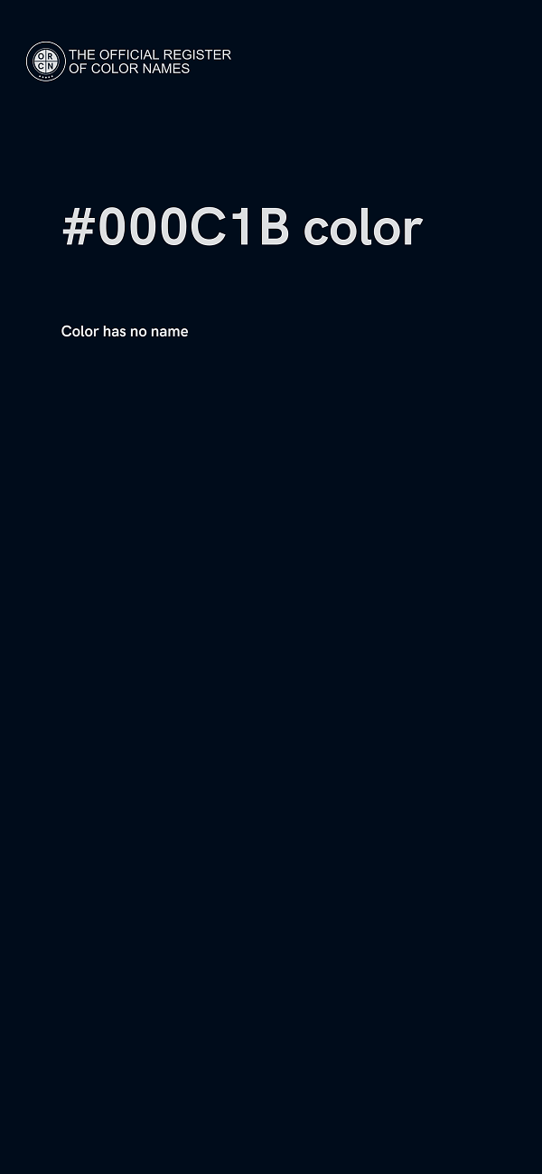 #000C1B color image