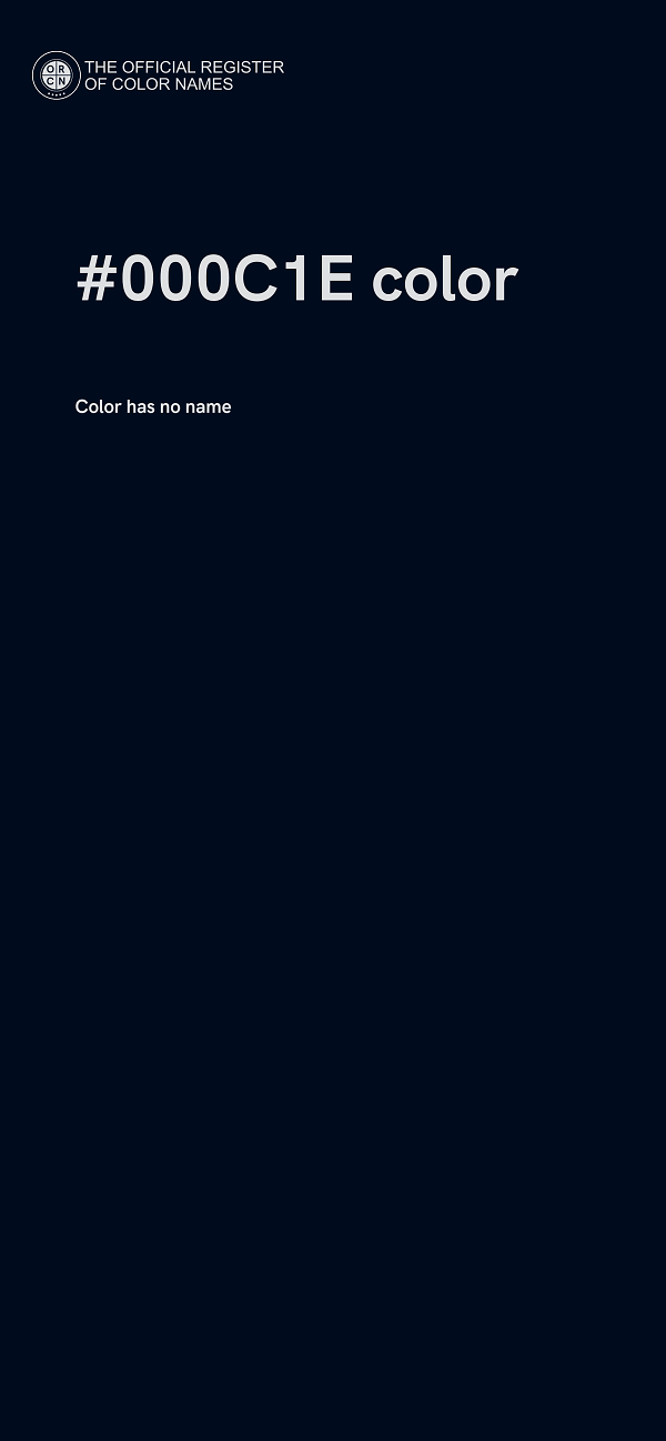 #000C1E color image