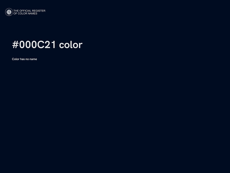 #000C21 color image