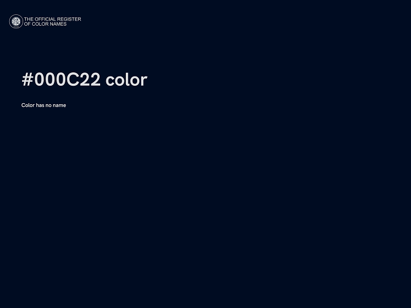 #000C22 color image