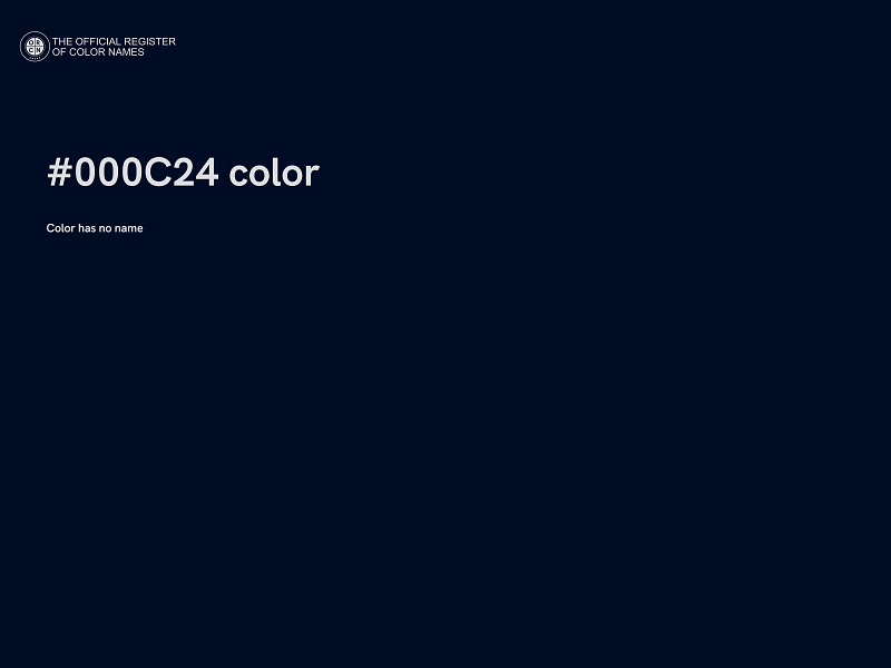 #000C24 color image