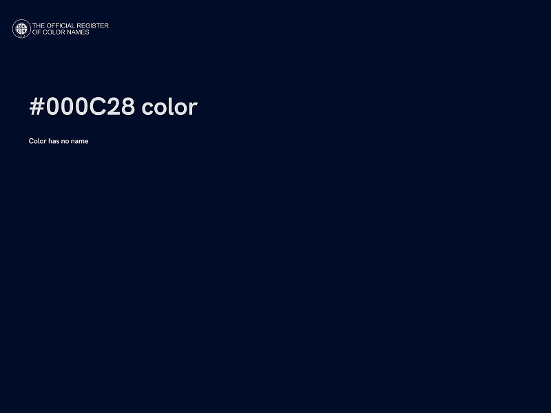 #000C28 color image