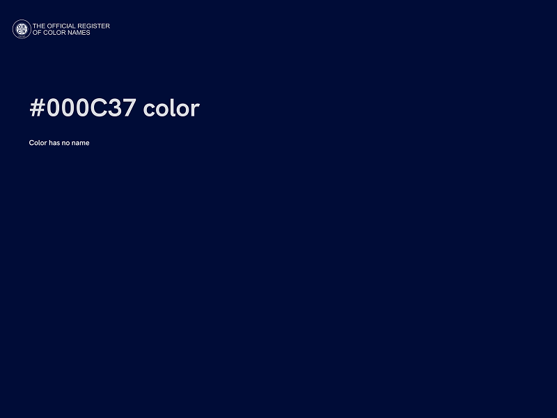 #000C37 color image