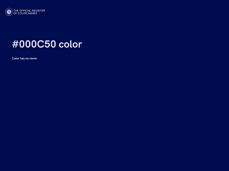 #000C50 color image