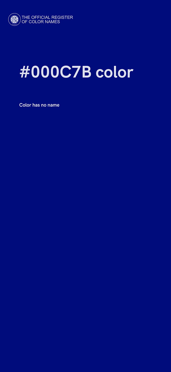 #000C7B color image